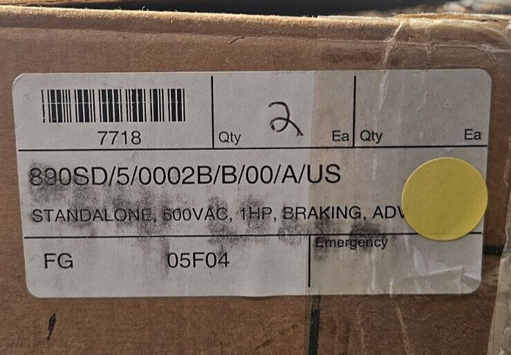 Parker 890SD/5/0002B/B/00/A/US  Variable Frequency Drive                (BIN623)