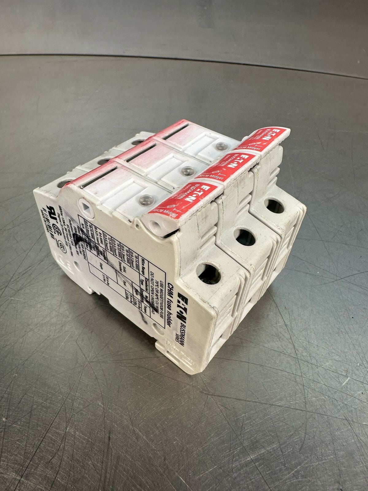 Eaton Bussmann CHM 32A 600V 3 Poles Fuse Holder CHM32A W/ fuse FNQ-8 (7.3.3)