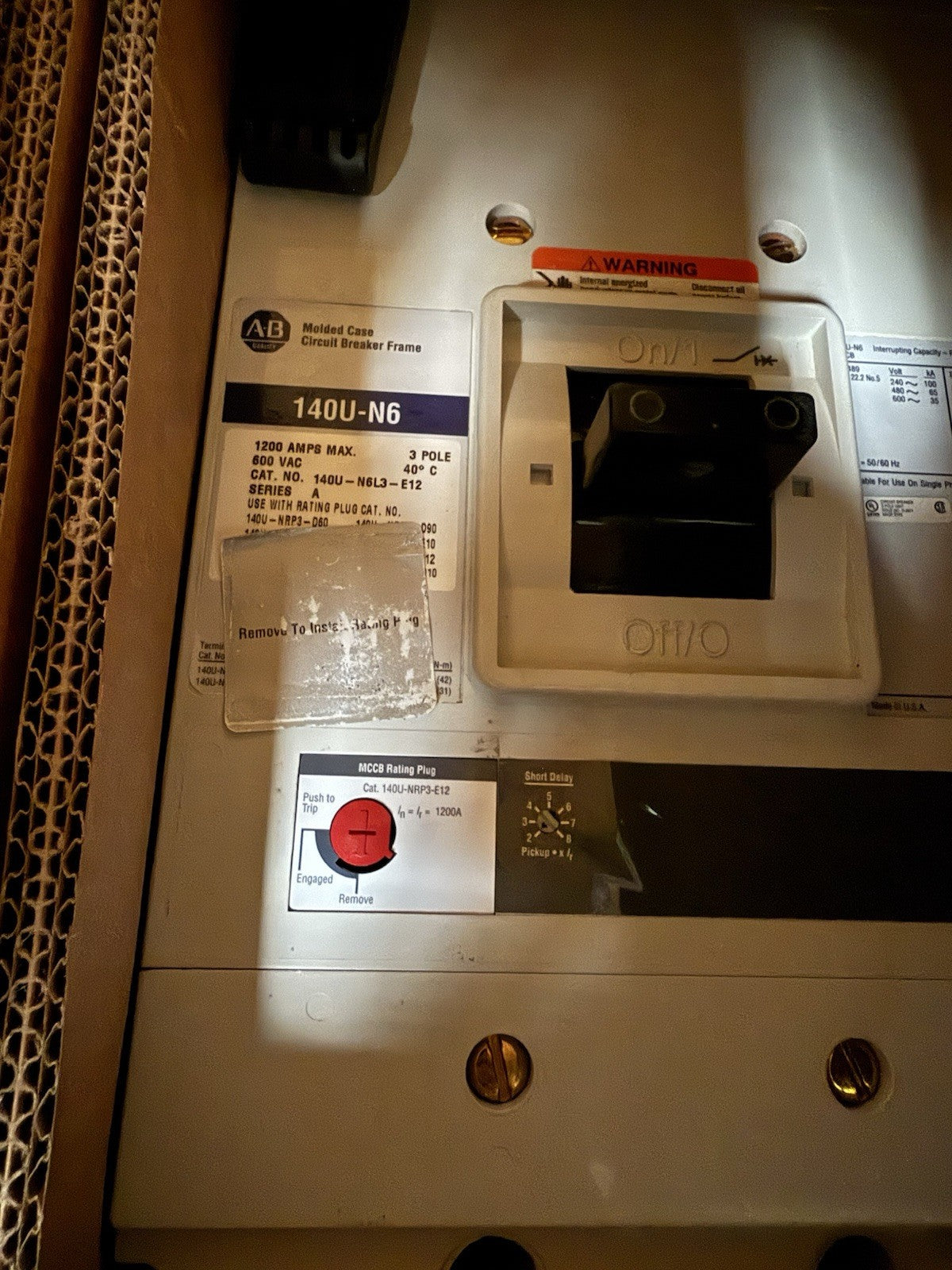 ALLEN BRADLEY 140U-N6L3-E12 / 140UN6L3E12 + 140U-NRP3-E12 Rate Plug  (BIN1.2.3)