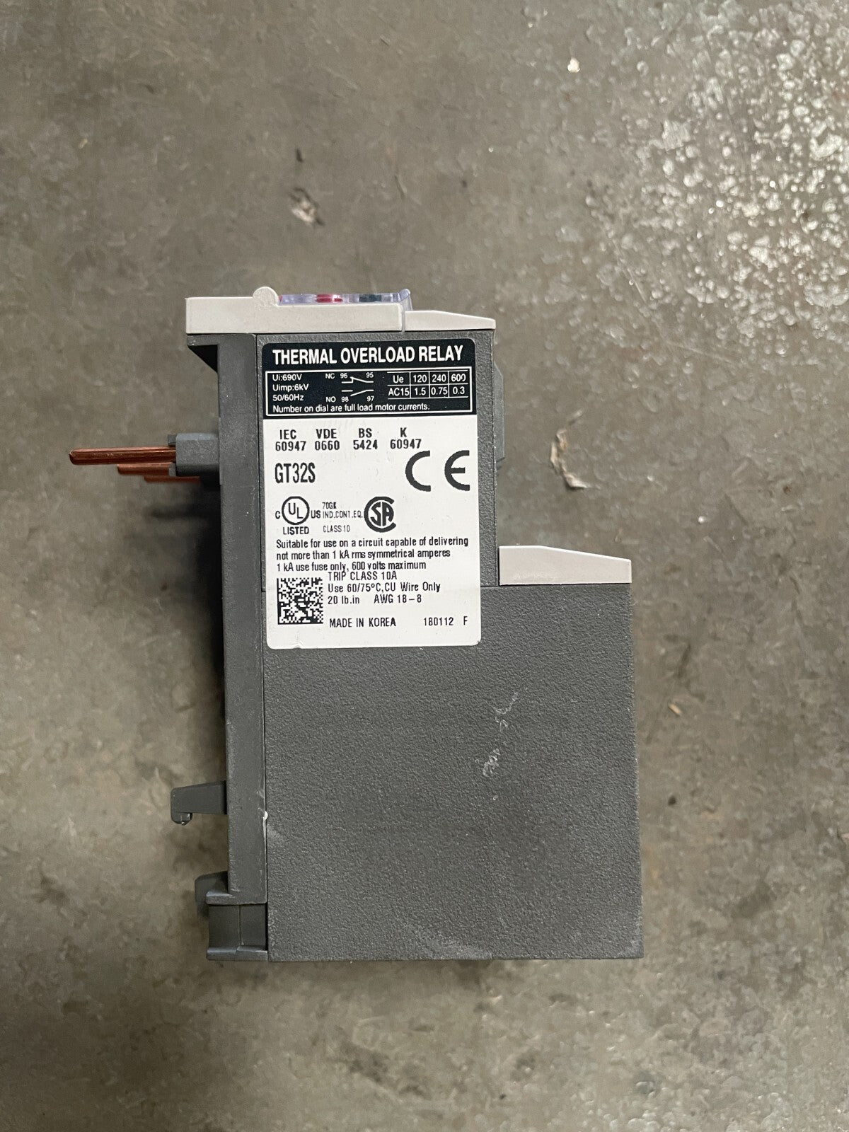 Carlo Gavazzi  GT32S   Thermal Overload Relay @1E