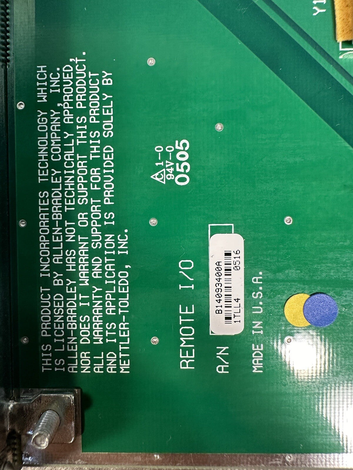 Mettler Toledo Remote Circuit Board B14093400A (BIN-1.4.2)
