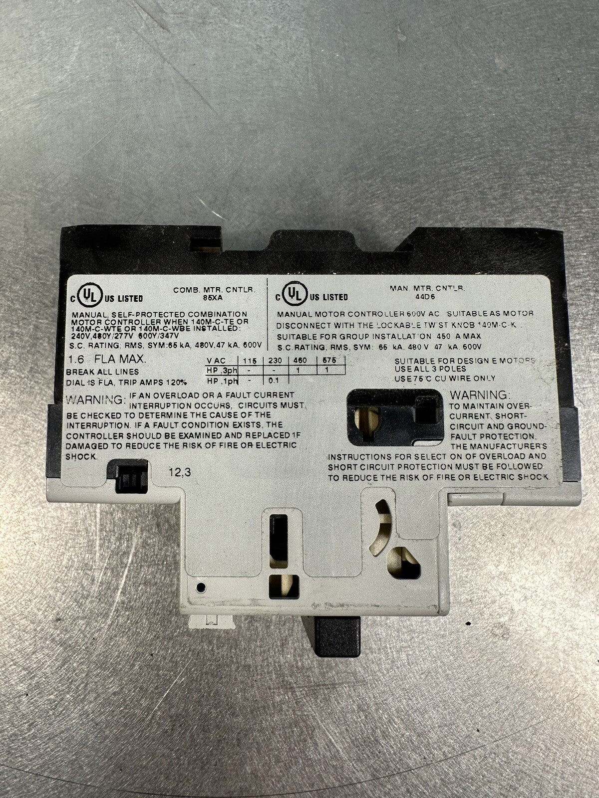 ALLEN BRADLEY 140M-C2E-B16 SERIES B CIRCUIT BREAKER (BIN-1.1)