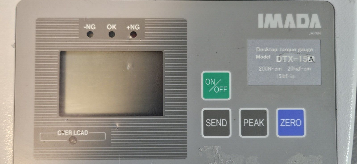 Imada DTX-15A Desktop torque gauge 200N-cm 20Kgf.cm 15lbf.in            (BIN262)
