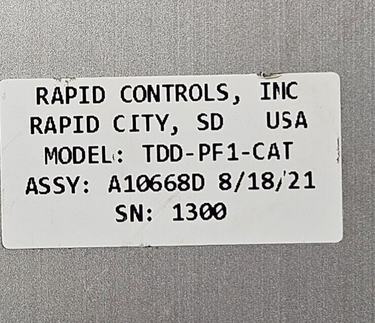 Rapid Controls TDD-PF1-CAT                                              (BIN741)