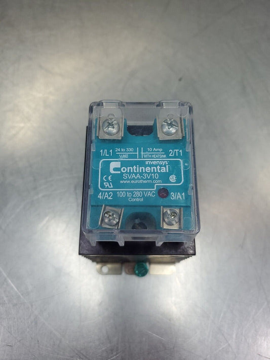 Eurotherm/Continental SVAA-3V10 10Amp 100-280VAC Solid State Relay.        4D-31