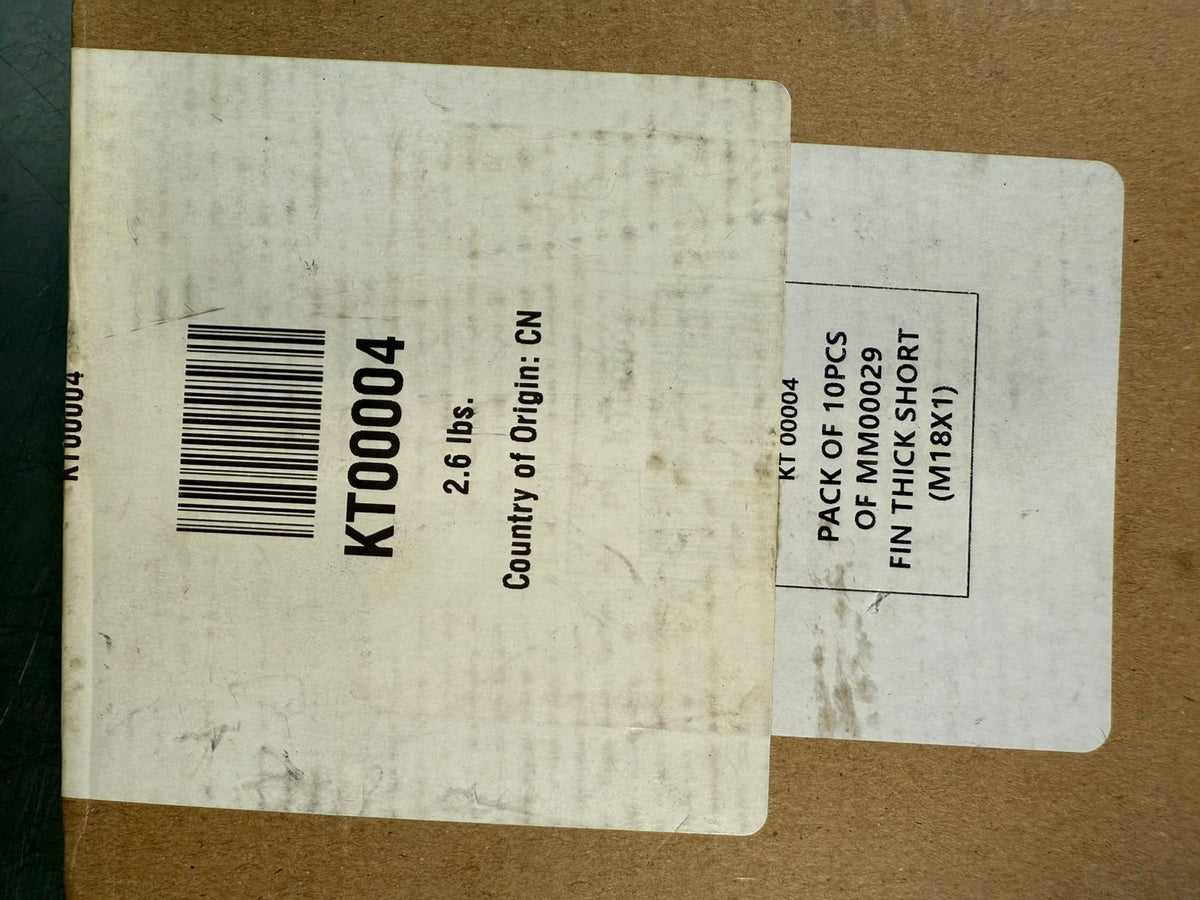 Kt00004 2.6lib. Pack of 10 Pcs of MM00029 Fin Thick Short M18X1    (7.2.2)