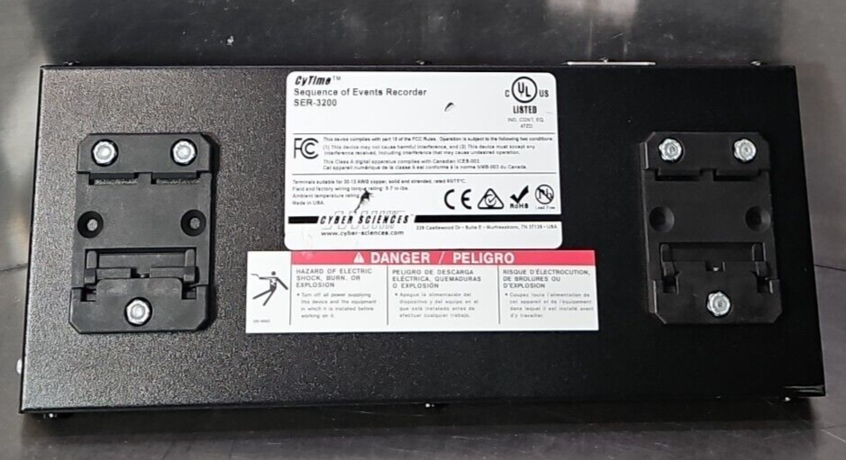 Cyber Sciences SER-3200-PTP Time Sequence of Events Recorder            (BIN454)