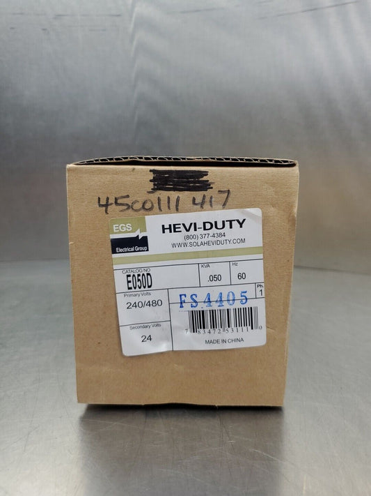 EGS/SOLA E050D CONTROL TRANSFORMER, .050 KVA, 240x480V, 24V.               4C-43