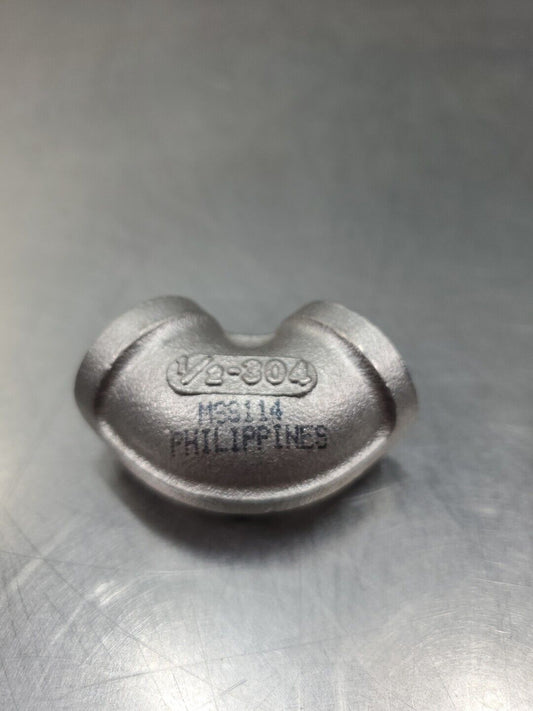 MS S-114 ½-304 (CAPP150) STAINLESS STEEL PIPE FITTING, 90 DEG. ELBOW        6E-8