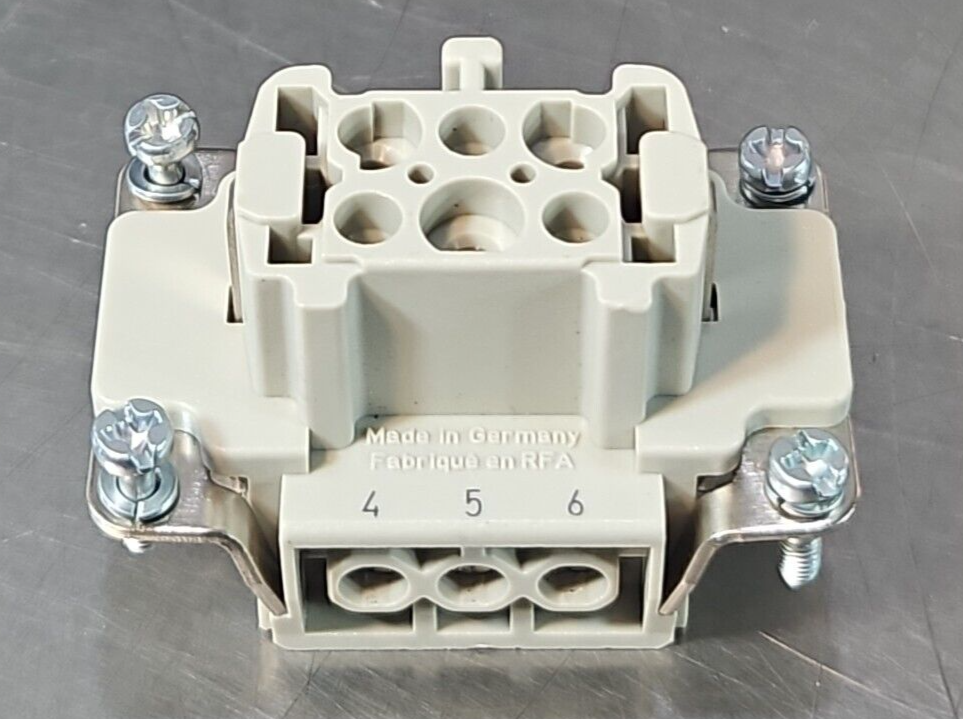 Harting HAN 6 E-BU-S Female Connector 16 Amp 6 Pin 500 VAC               loc5E27