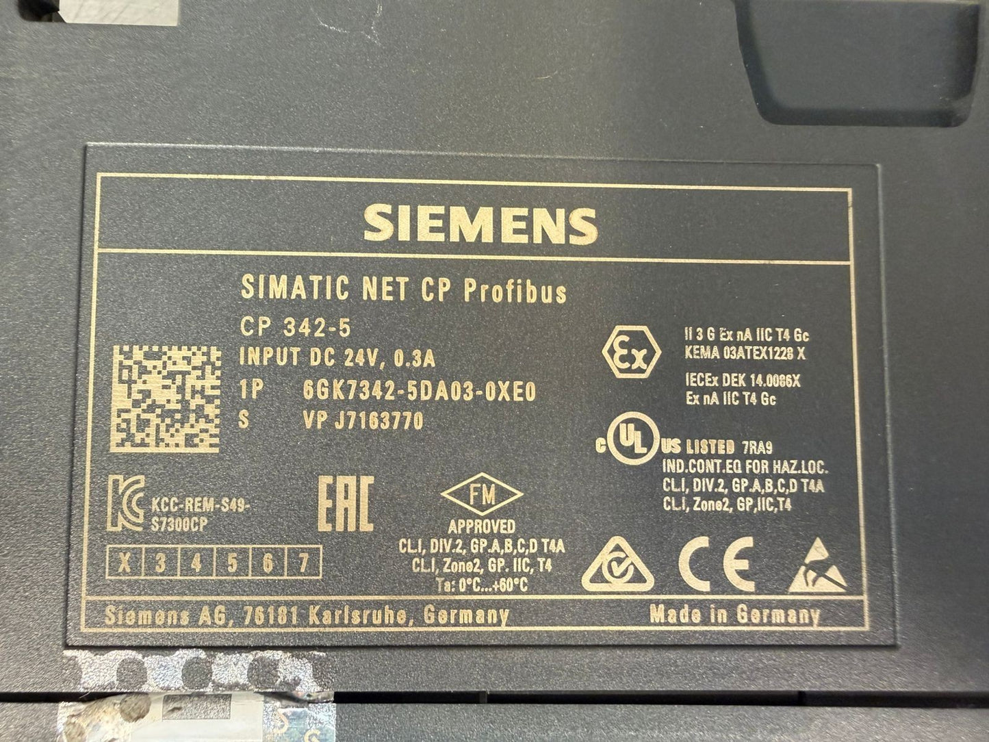 Siemens 6GK7342-5DA03-0XE0 Simatic Net Cp Profibus Cp 342-5        (4.1.3)