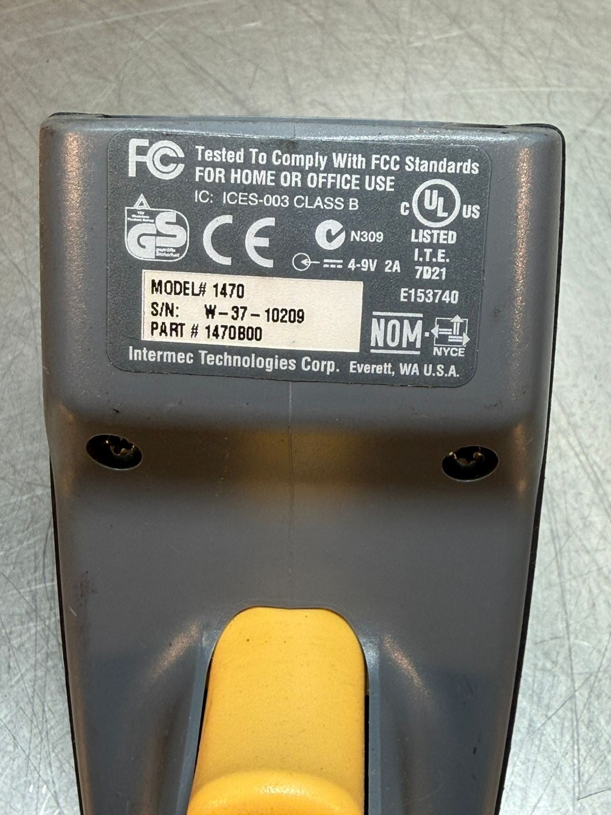 Intermec Sabre Model 1470 Bar Code Scanner                         (7.3.5)
