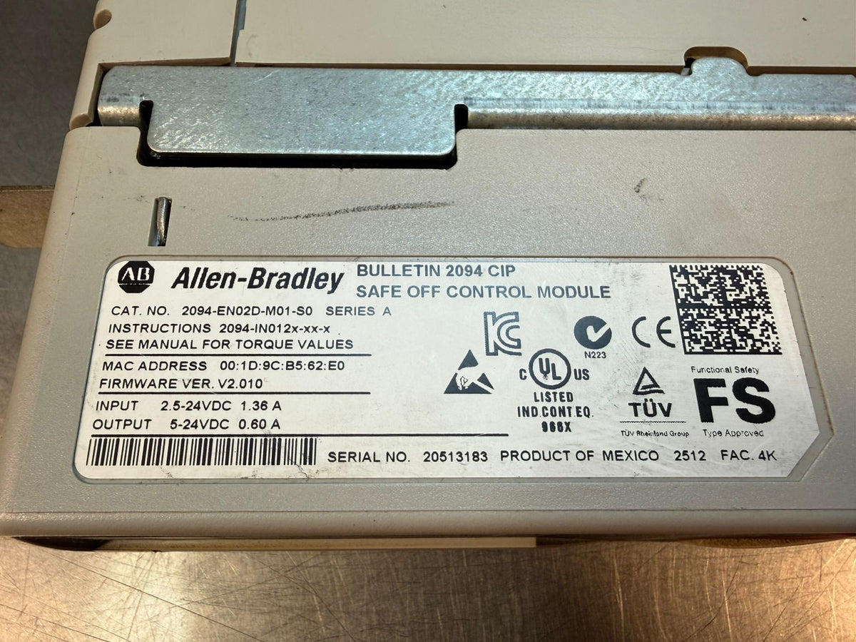 Allen-Bradley 2094-BM01-M /A w/ 2094-EN02D-M01-S0                 (12.3.7)