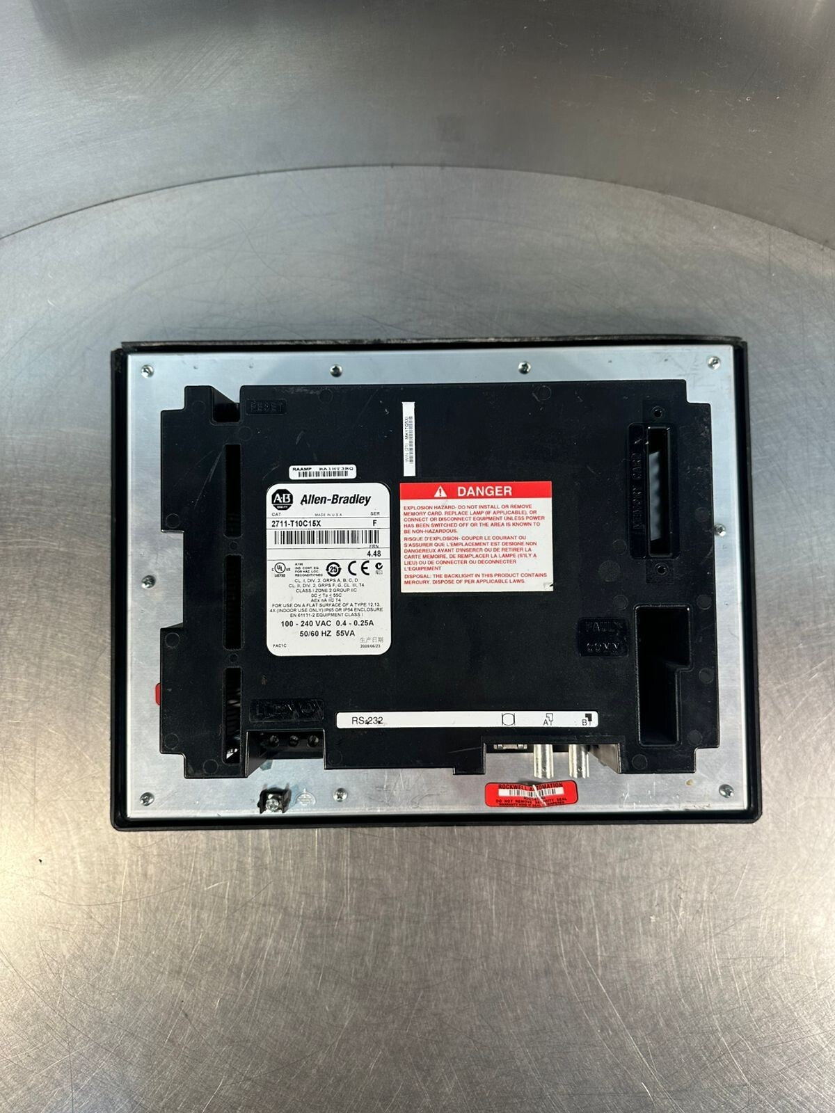 Allen Bradley 2711-T10C15X /F FRN 4.48 100-240V 0.4-0.25A     (12.5.8)