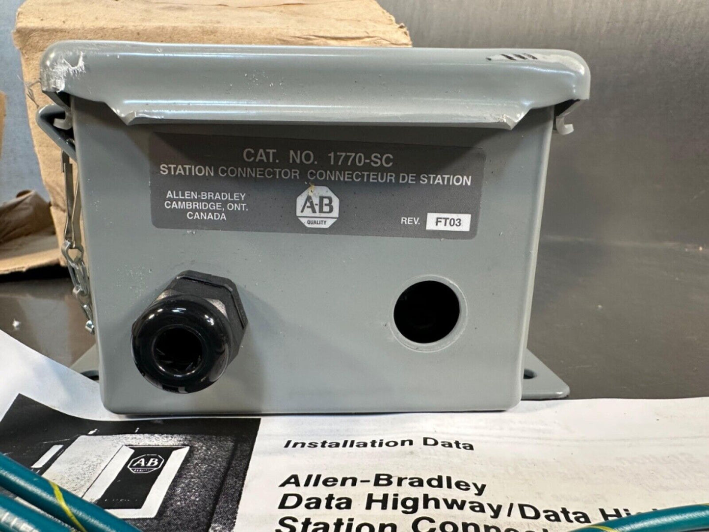 Allen Bradley 1770-SC Connector Data Highway Station Ft03 500VDC (4D-40)