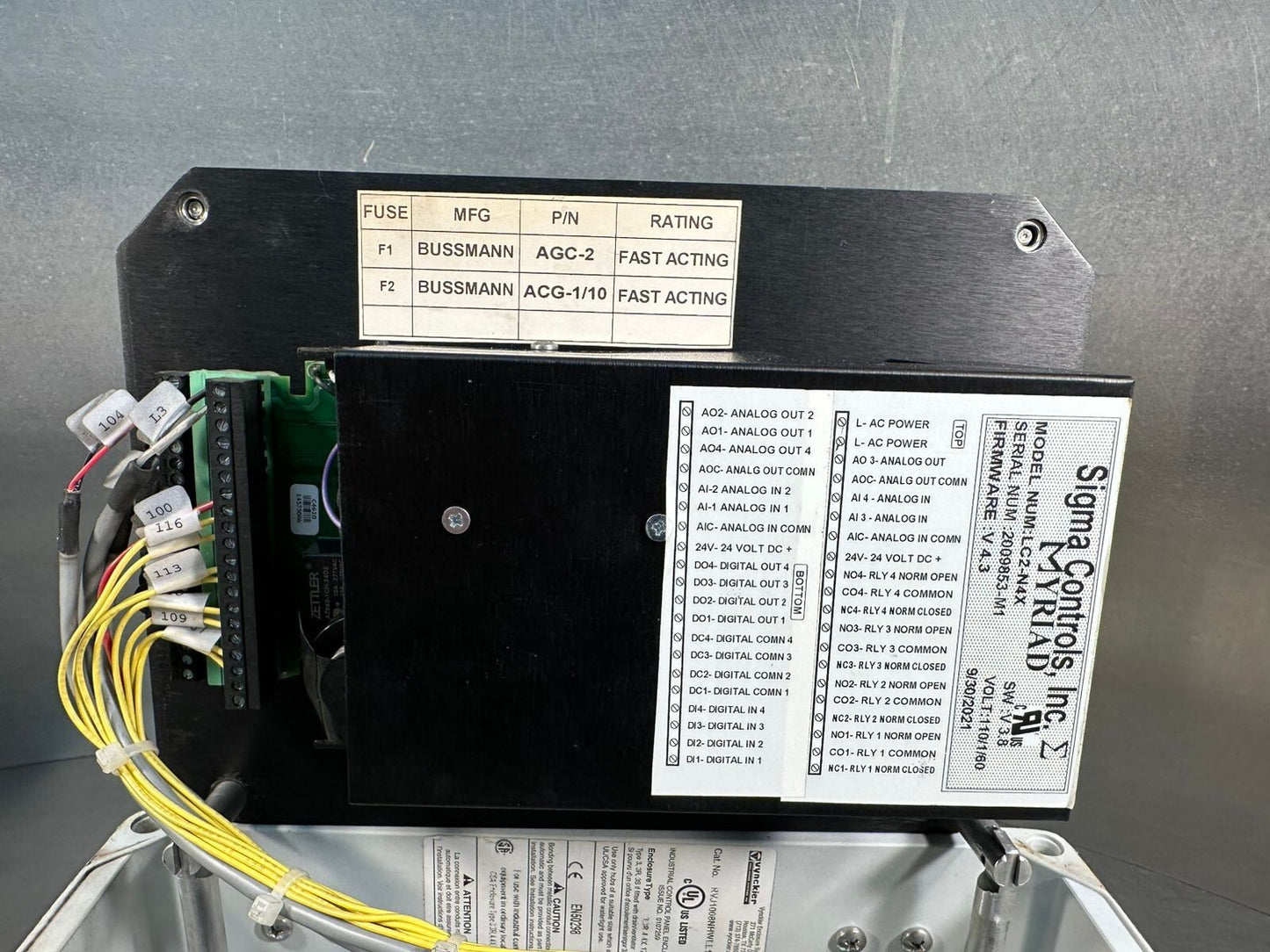 Sigma Controls Myriad LC2-N4X   V4.3  SW V 3.8  (5.5.2)