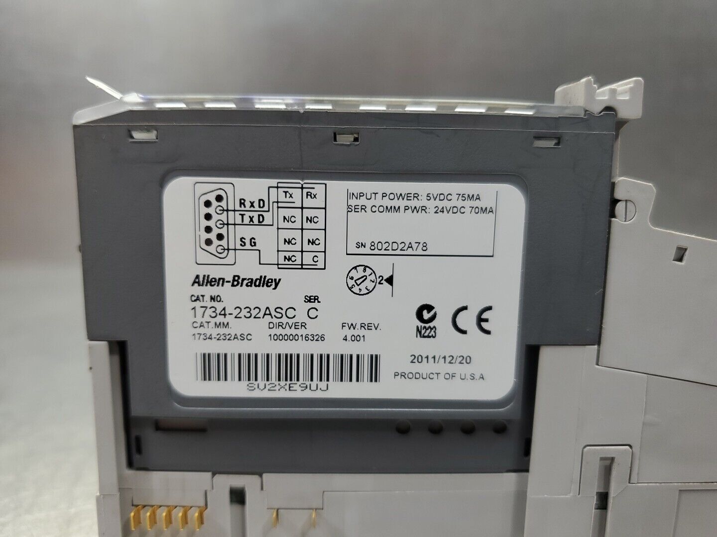 Allen-Bradley 1734-232ASC Series C Point IO Module, 1734-RTB/MB.           3E-35