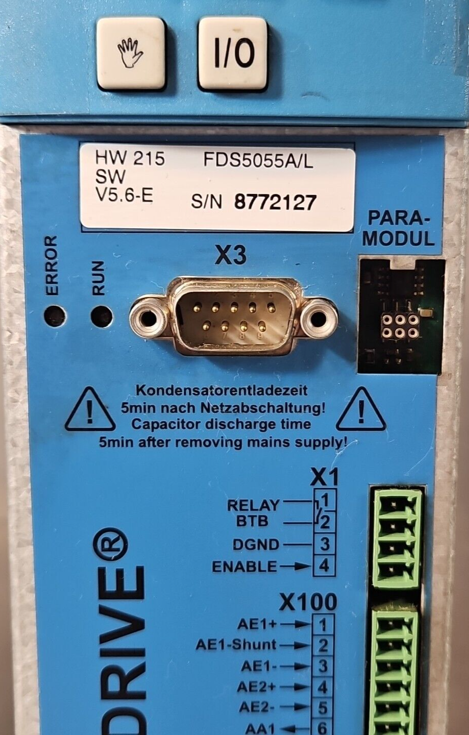 Stober FDS5055A/L Posidrive 11.0 kVA 12.3A 5.5kW    (BIN1.5.4)