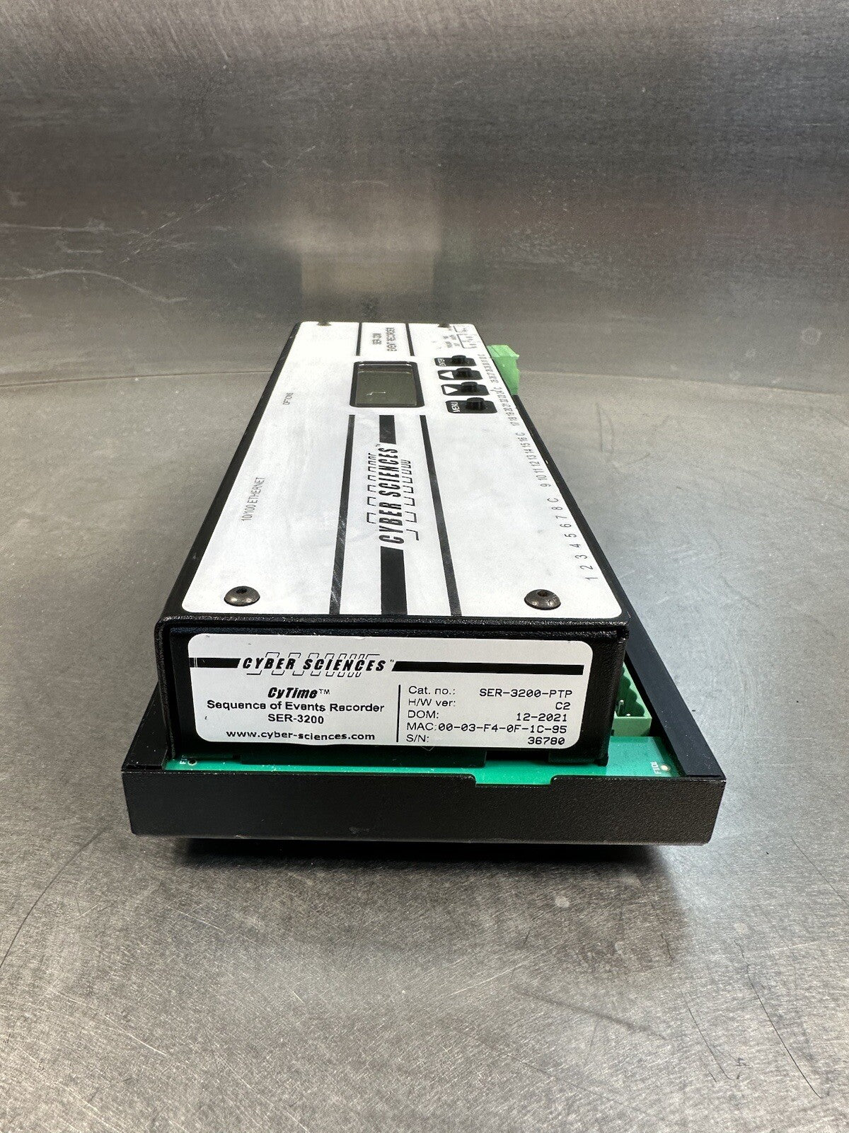 CYBER SCIENCES SER-3200 CYTIME EVENT RECORDER SER-3200  24VDC        (BIN-1.2.2)