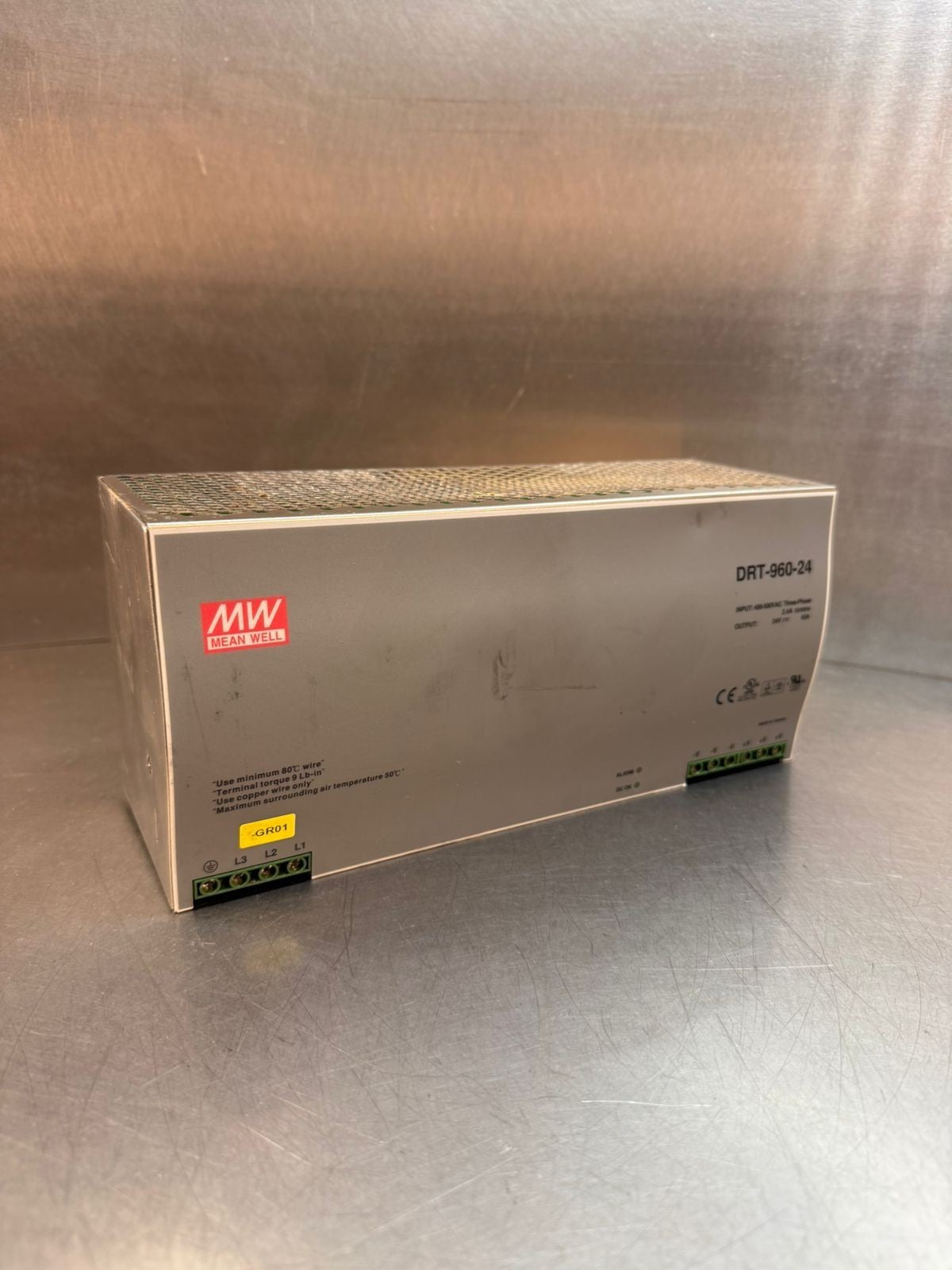 MeanWell DRT-960-24 AC-DC Power Supply 3Ph 400-500Vac              (5.5.1)