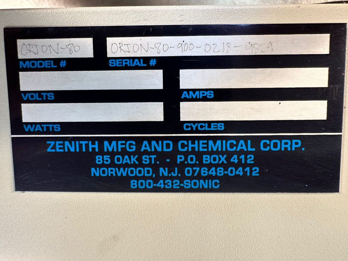 Zenith Ultrassonic Orion 80-900-0218-9829                           (9.4.2)