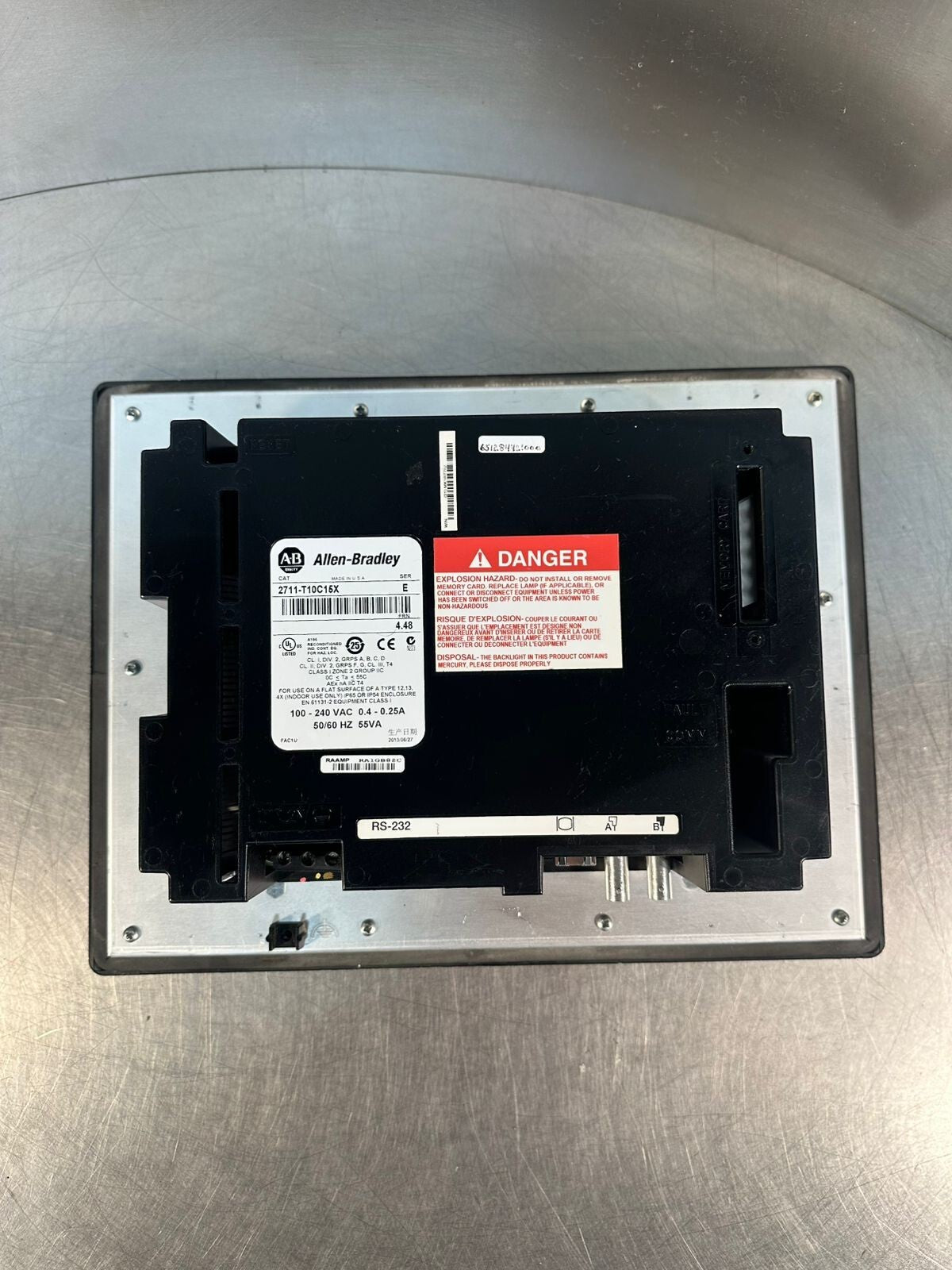 Allen Bradley 2711-T10C15X /E FRN 4.48  100-240V 0.4-0.25A     (12.5.7)