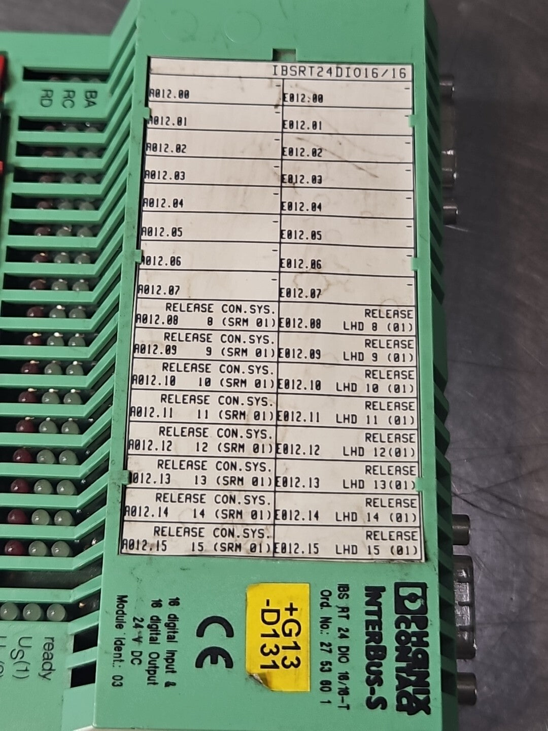 Phoenix Contact IBSRT24DI32-T Interbus-s Digital Input Module           (BIN353)