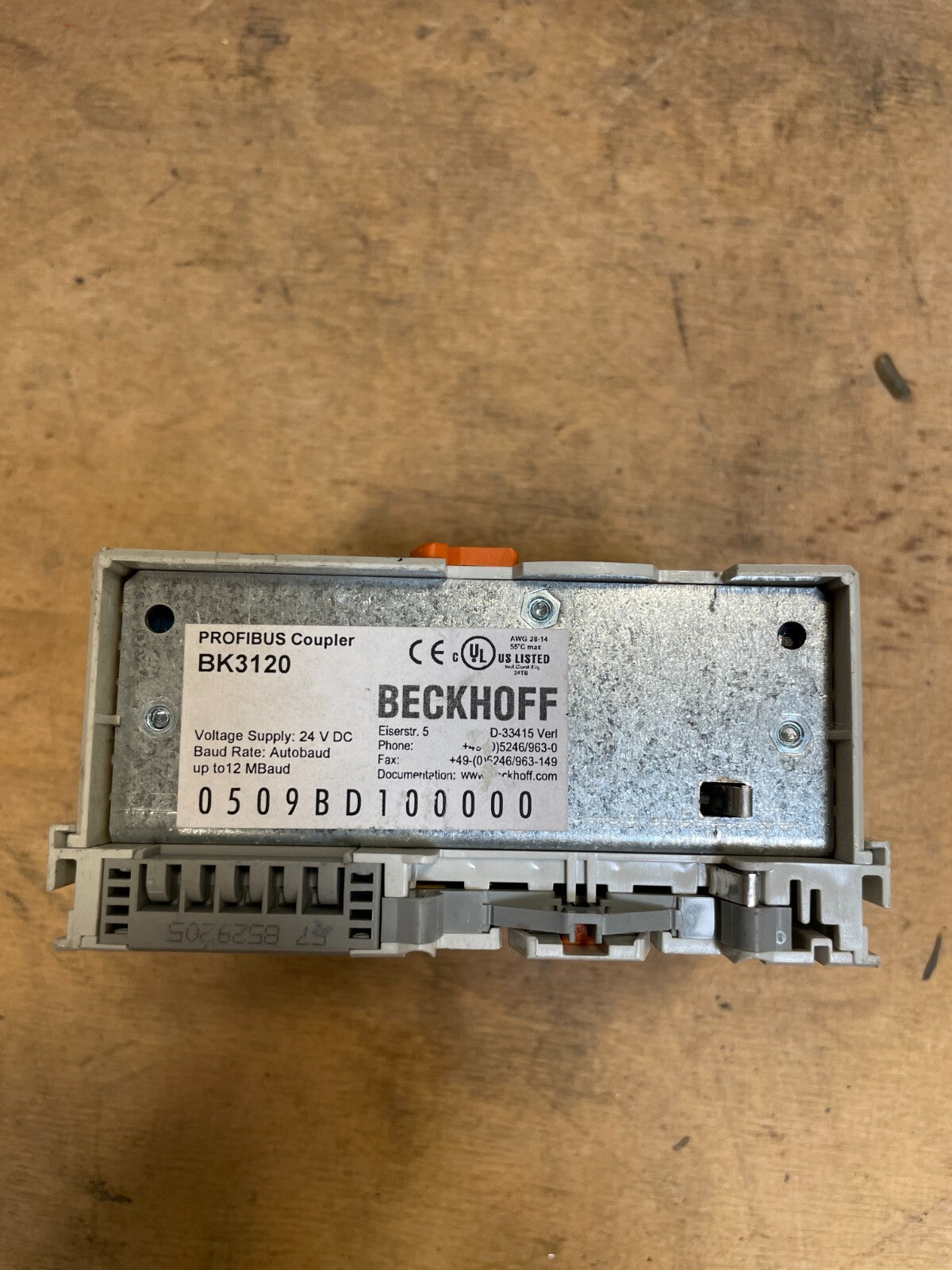 Beckhoff BK3120 White 24 V DC Eco.plus ProfiBus Bus Coupler version(BIN 4.4.4)