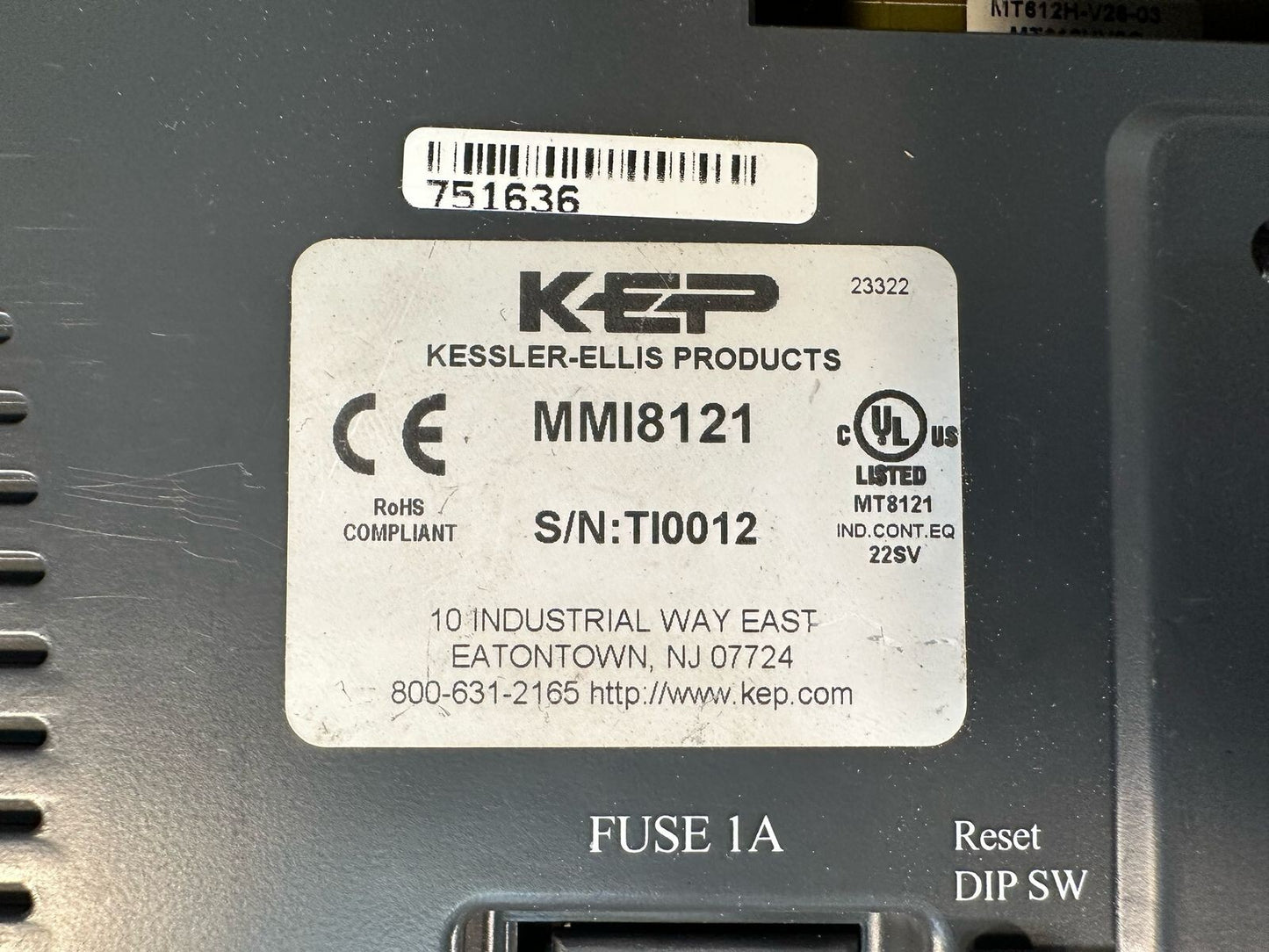 Kep Operator Interface Touchscreen Display  MMI8121                 (6.4.1)