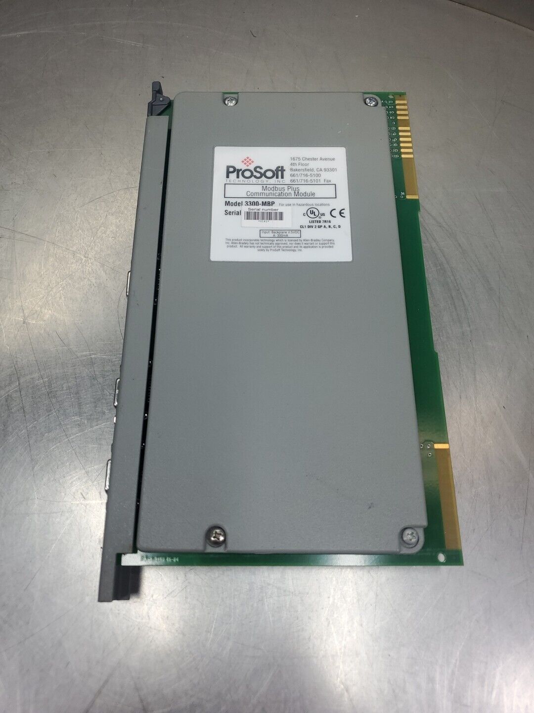 ProSoft 3300-MBP Modbus Plus Communication Module, 5VDC.                   3E-36