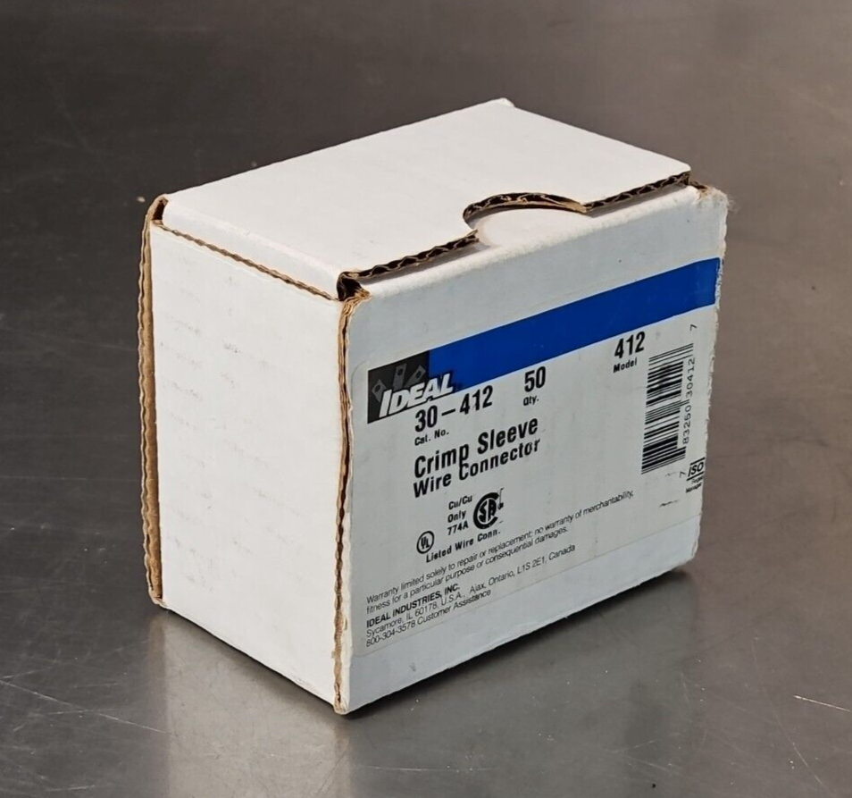 Ideal 30-412 Steel Crimp Connector Box with 50                          Loc4D25