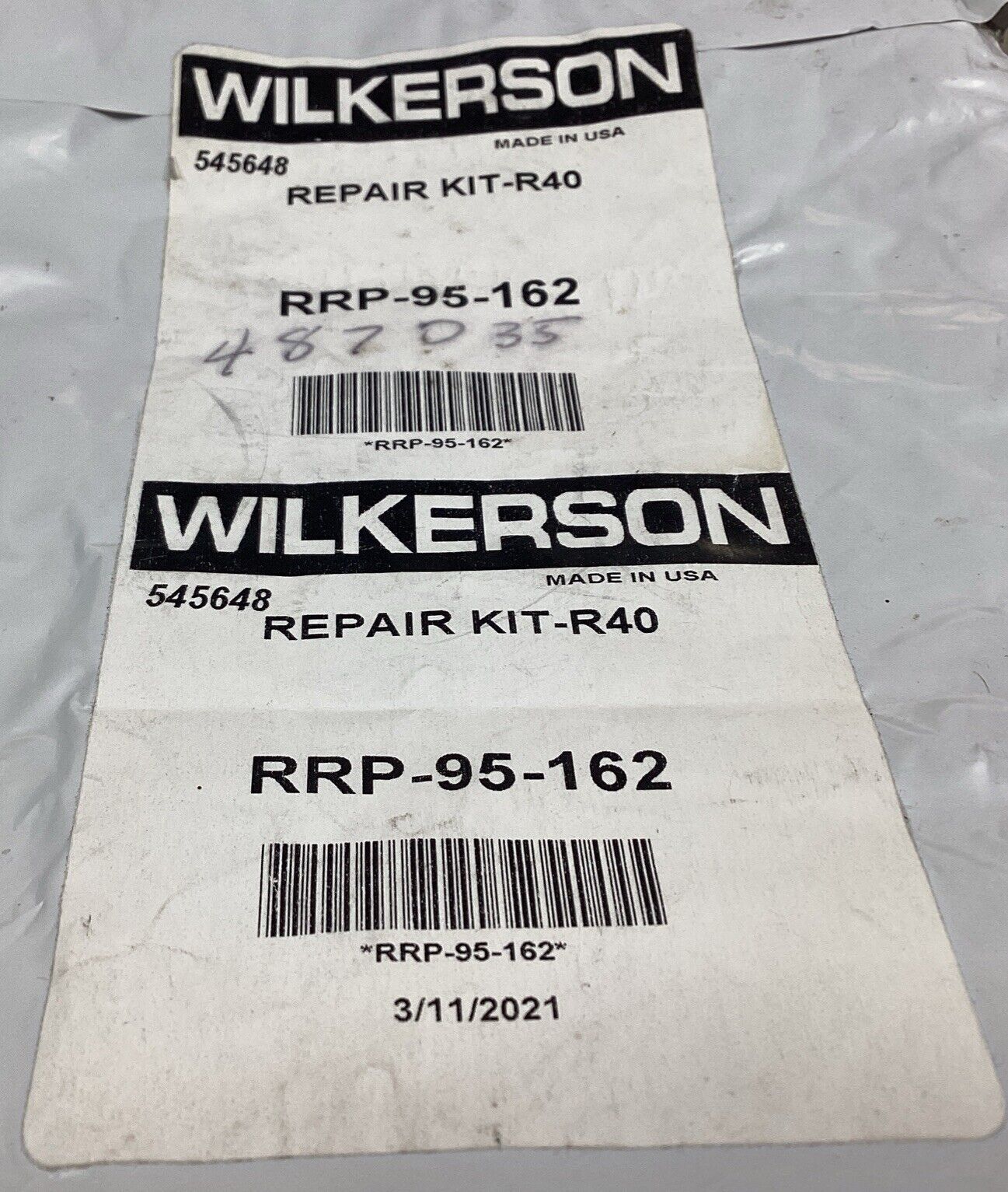 Wilkerson  RRP-95-162  Repair Kit-R40 “as pictured”         6C-12