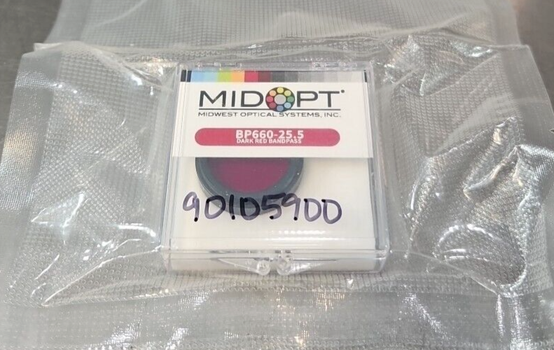 Midwest Optical BP660-25.5 Dark Red Bandpass Filter                     (BIN433)
