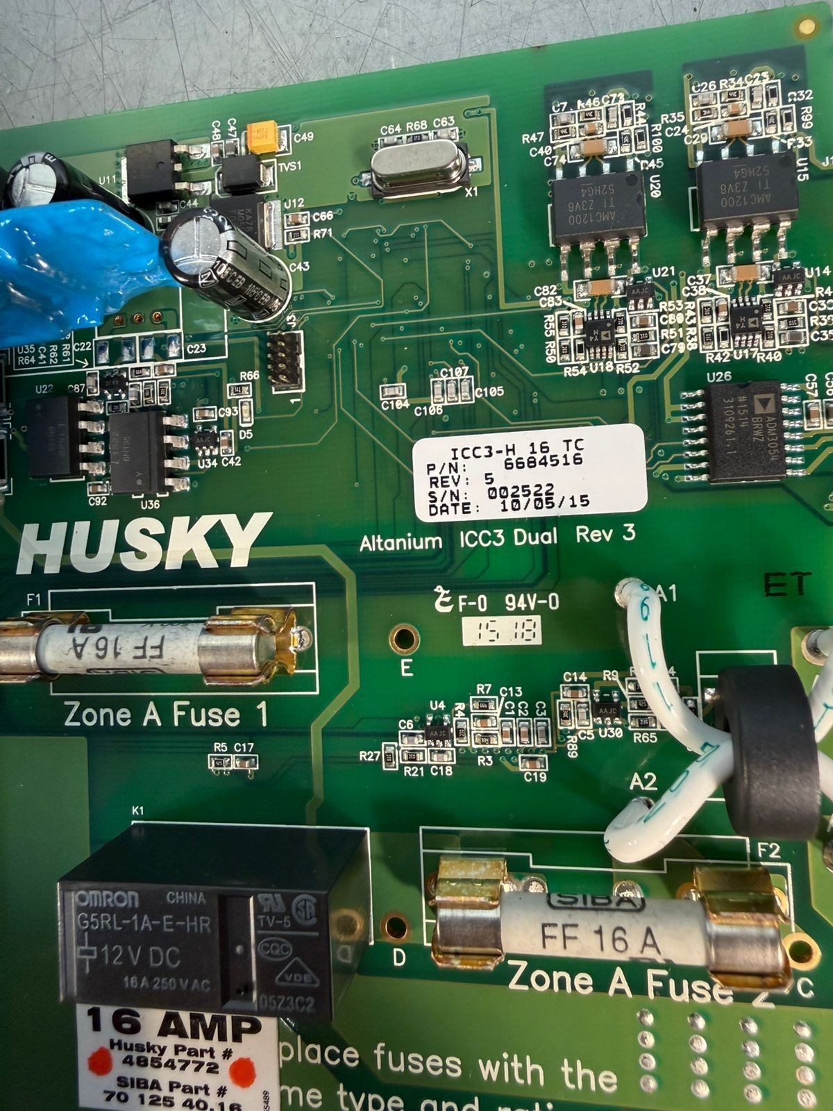Husky ICC3-H16 Tc Circuit Board 6684516 REV:5                     (11.4.5)
