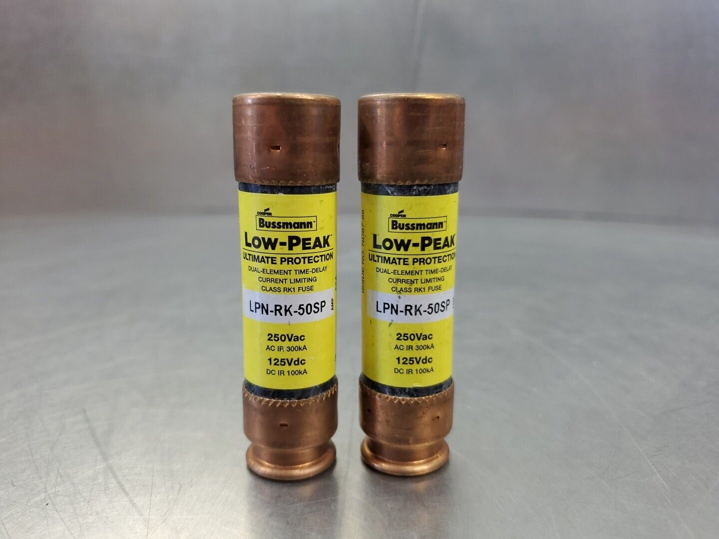 Bussmann LPN-RK-50SP 50AMP 250VAC/125VDC Fuse - Lot of 2.                  4D-34