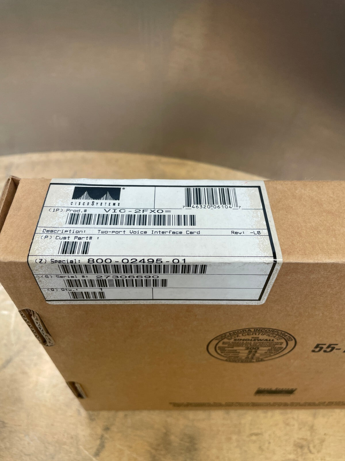 Cisco VIC-2FXO 2-Port Foreign Exchange Office Fxo Voice Interface Card