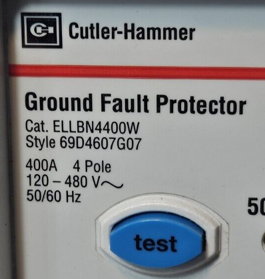 Cutler Hammer ELLBN4400W 4Pole Ground Fault Protector                   (BIN453)