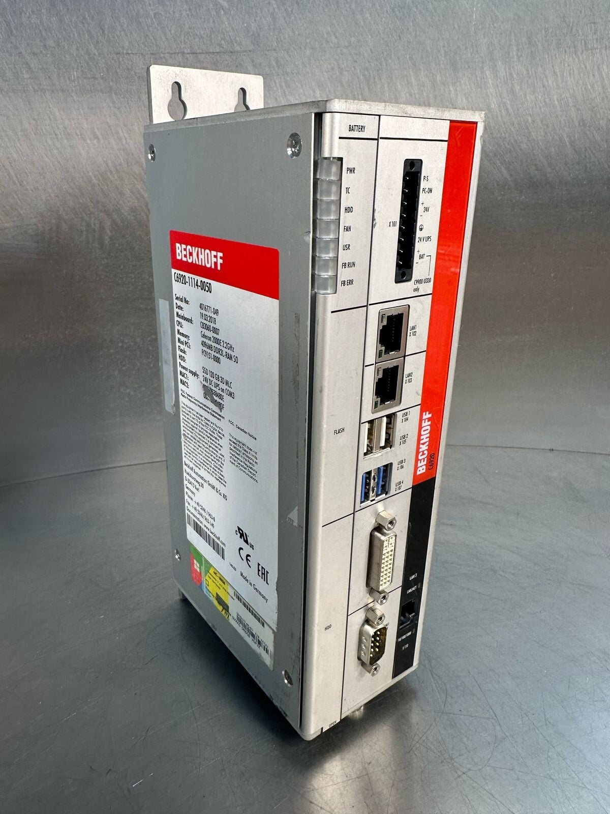 Beckhoff C6920-1114-0050 Industrial PC               (8.5.1)