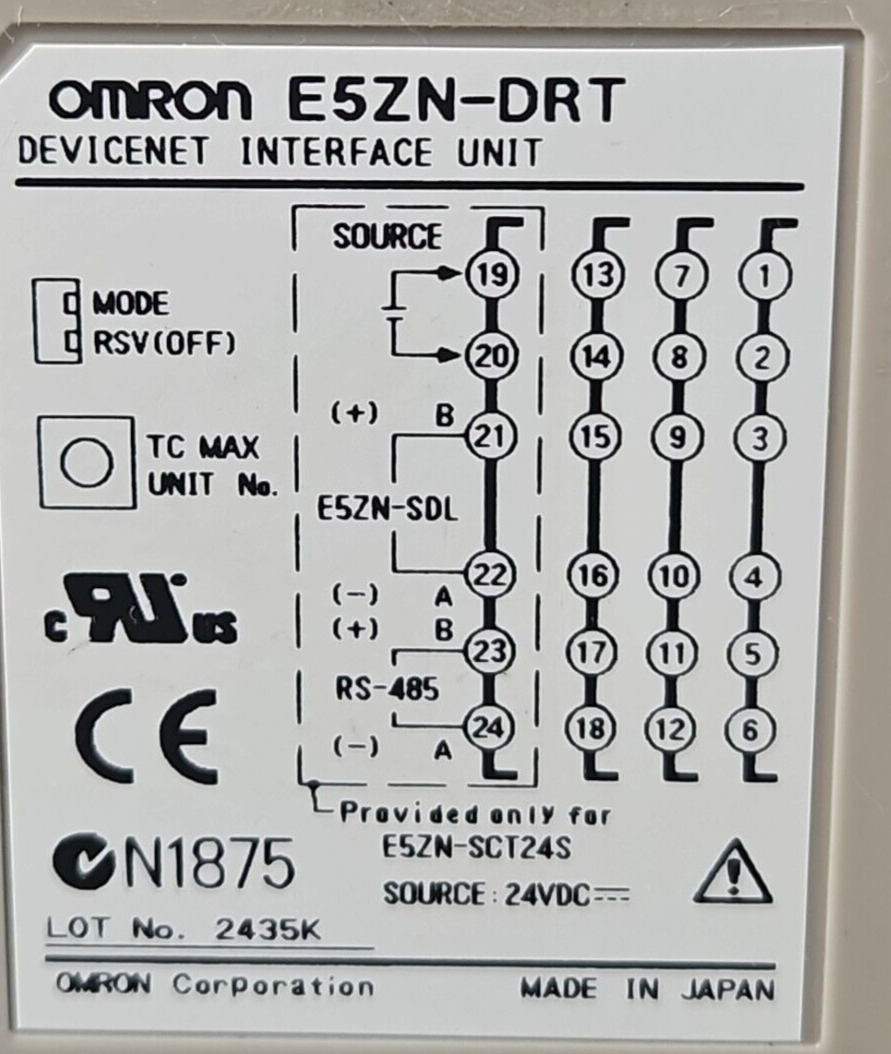Omron E5ZN-DRT DeviceNet Communications Unit                             loc3C30