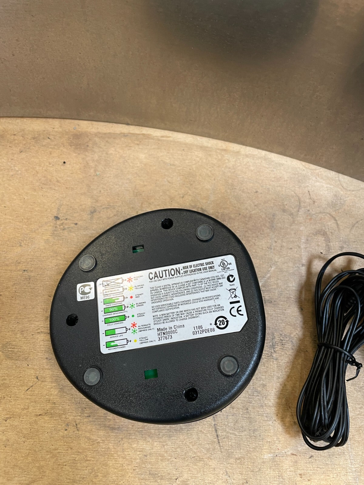 Motorola HTN9000 Black Portable Spacer Single Unit Charger for Motorola HT750