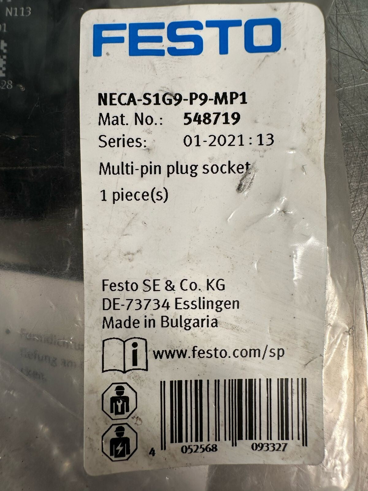 Festo NECA-S1G9-P9-MP1 Connector REV. 01                            (7.4.3)