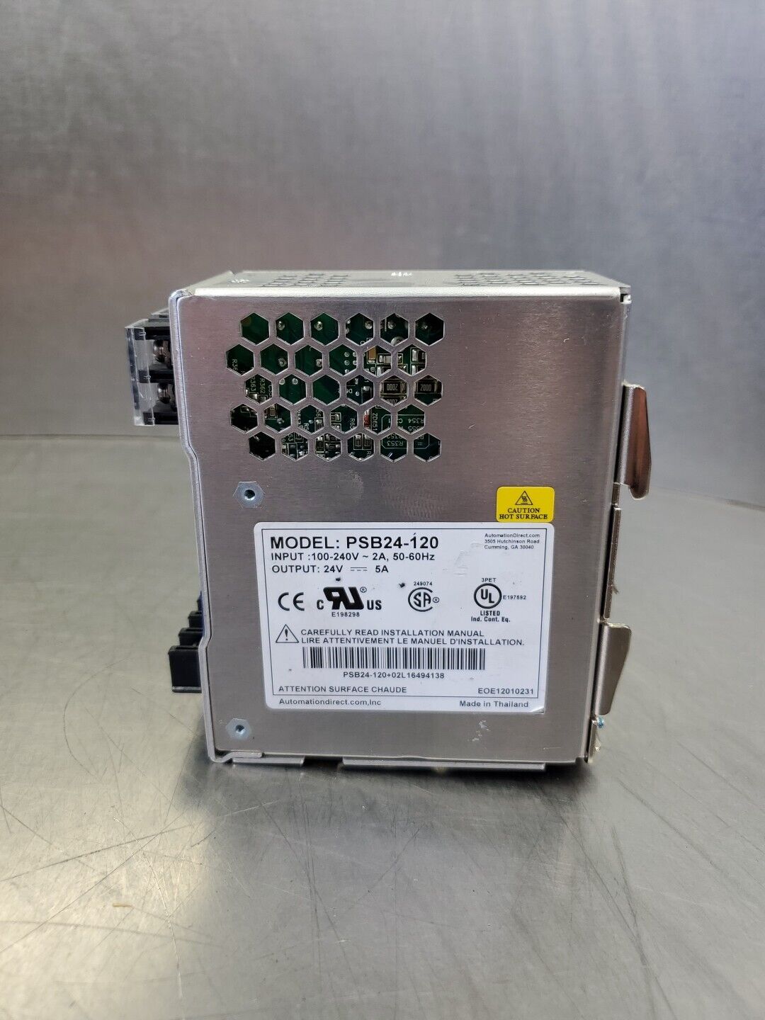 Rhino PSB24-120 Industrial Power Supply, 24VDC, 5A.                        4D-32