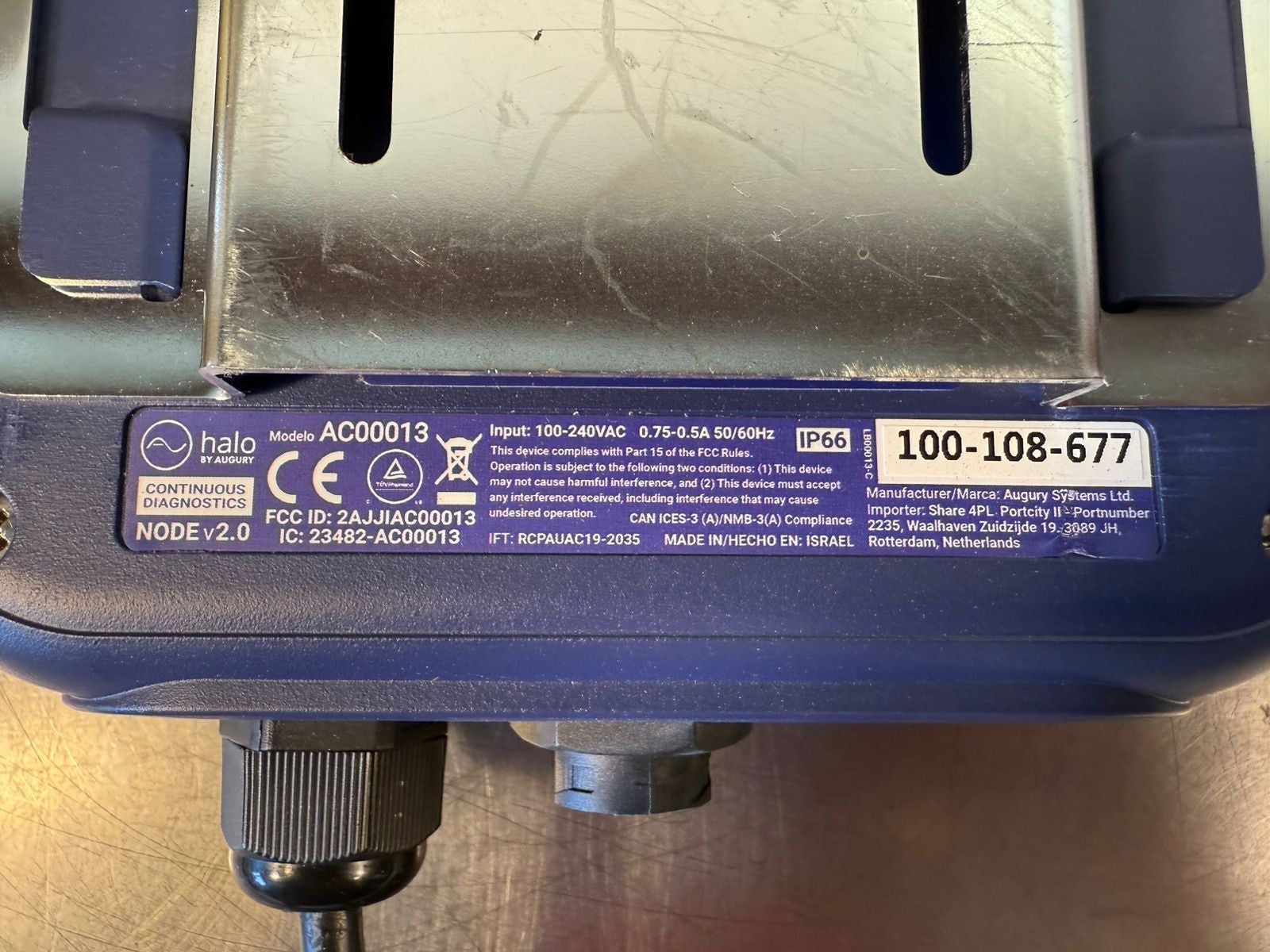 Halo AC00013 V2.0 Wireless Gateway Node by Augury                  (2.3.3)