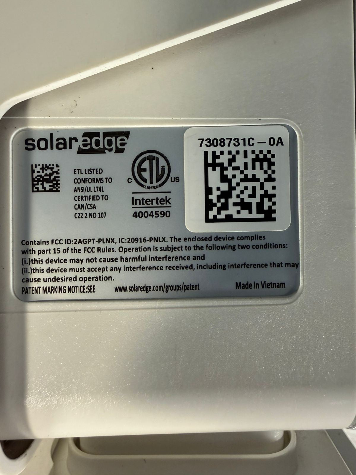 SolarEdge Se3800H-US / DCD-1PH-US-S6H-F / SE3800H-US000BNU4   (3.3.1)