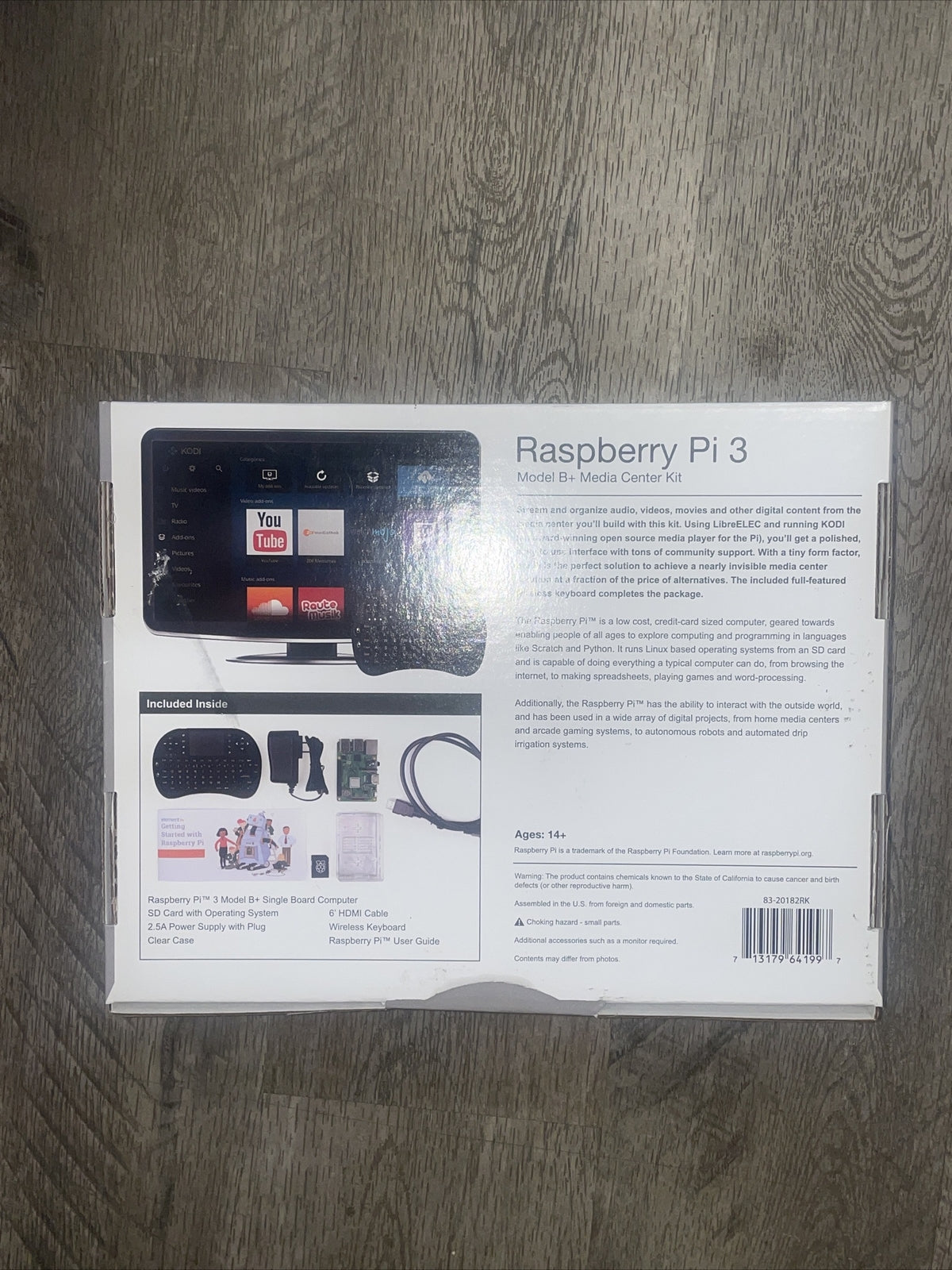 Newark Element 14 Raspberry Pi 3 Model B+ Media Center Kit !!Brand New!! @2C