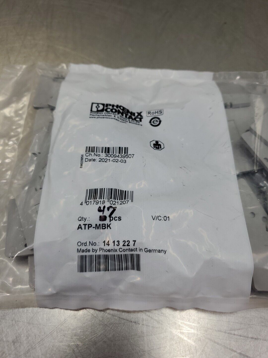 PHOENIX CONTACT ATP-MBK GRAY PARTITION PLATE, Lot of 47.                   4C-36