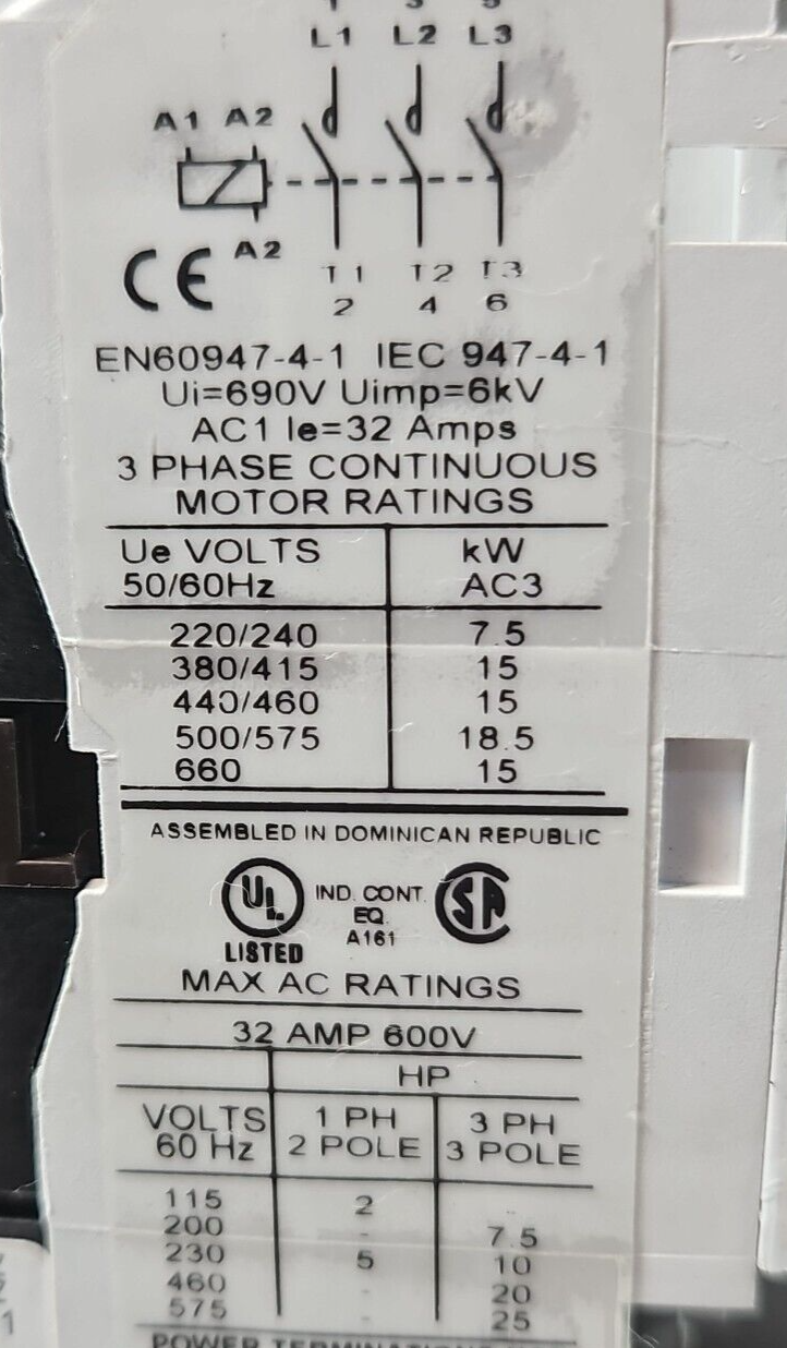 Eaton/Cutler-Hammer C320KGT8 Contactor Relay Series A2                  (BIN413)