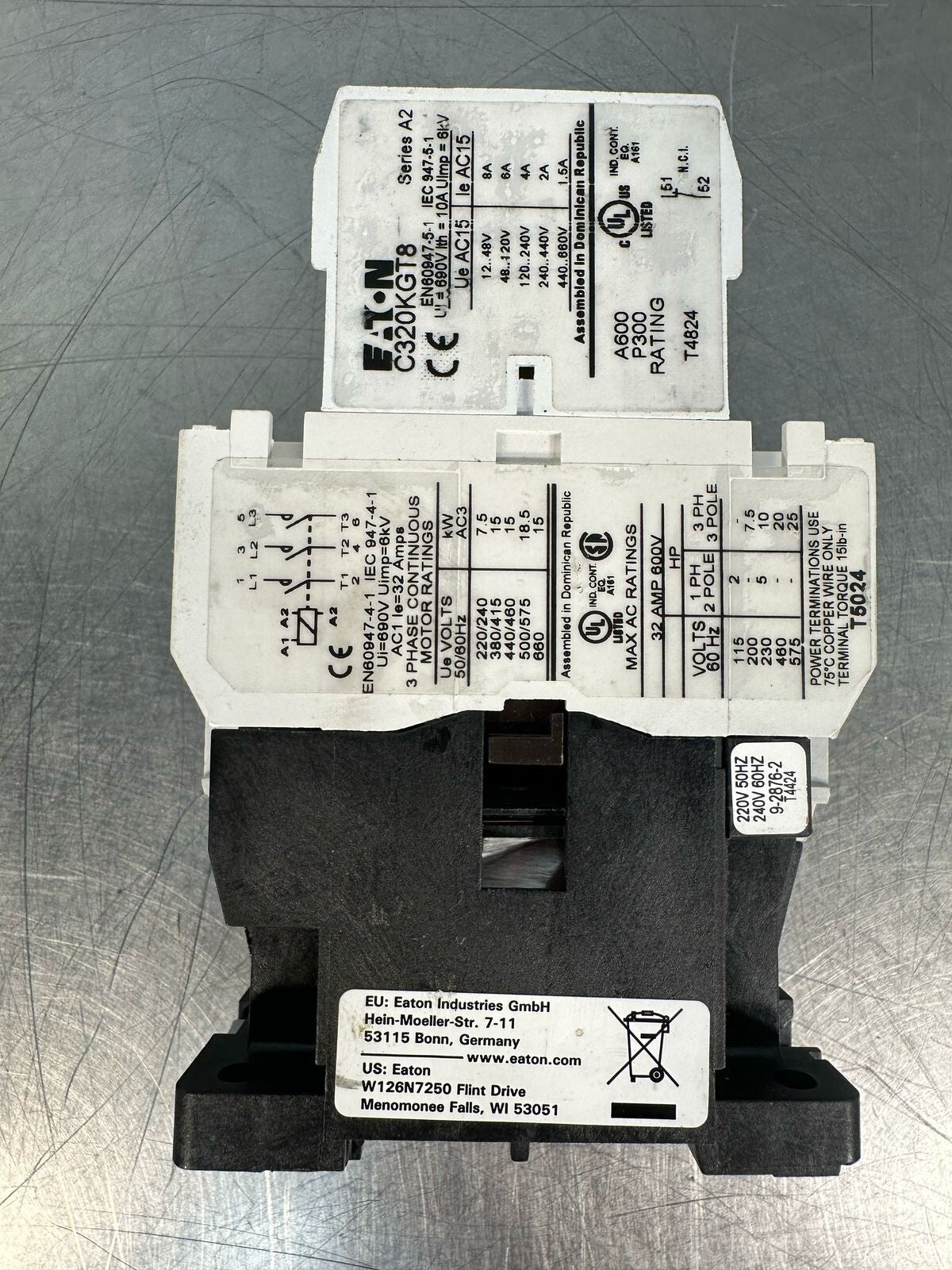 Eaton Cutler-Hammer C320KGT8 SER. A2 TERMINAL BLOCK (7.2.5)