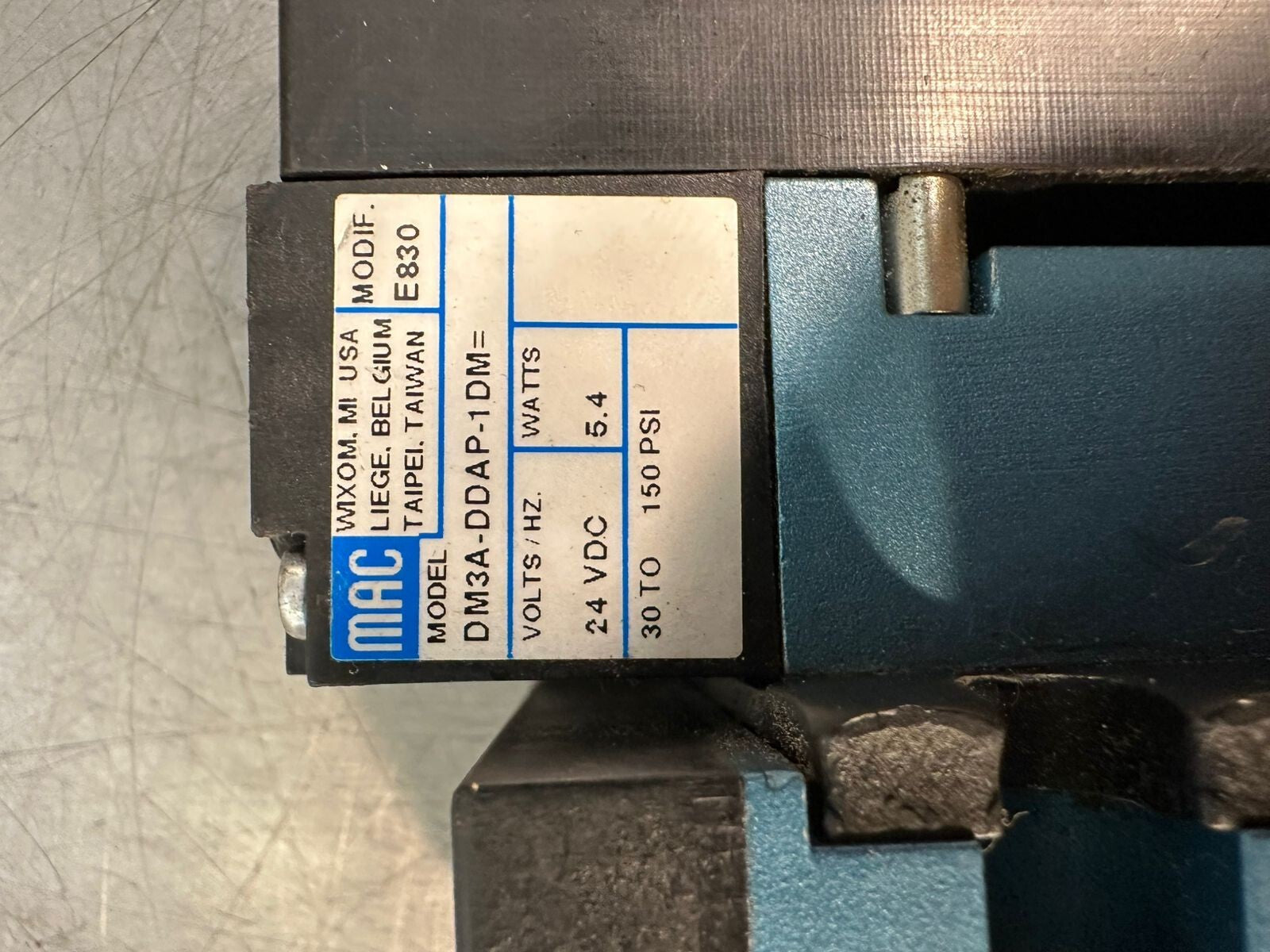 Mac MV-P2A-ABAC-DM-DDAP-1DM SOLENOID VALVE 150 PSI  (1.1.1)