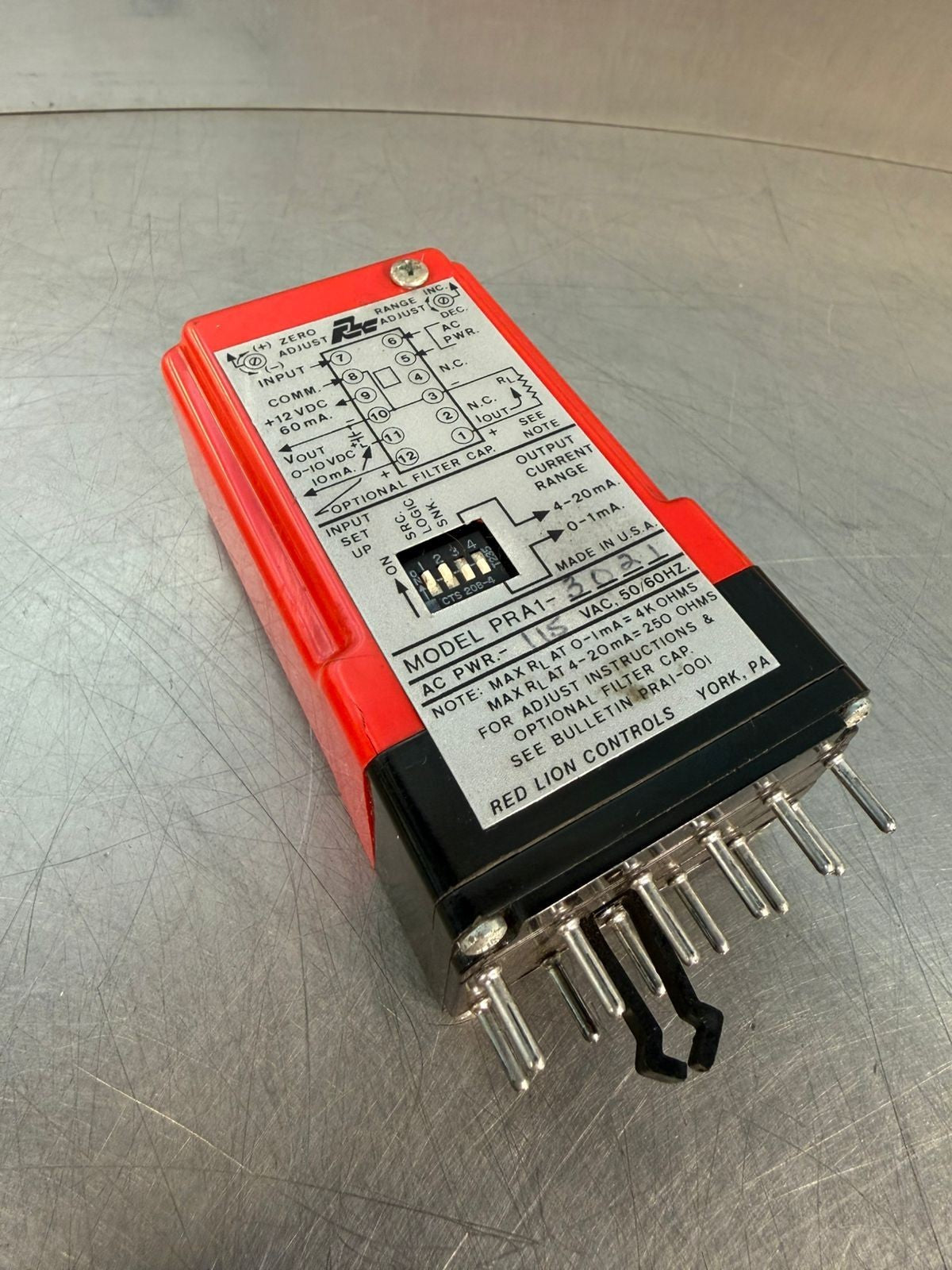 Red Lion PRA1-3021 Controls Signal Converter Ac Pwr 115Vac 50/60Hz (9.3.5)